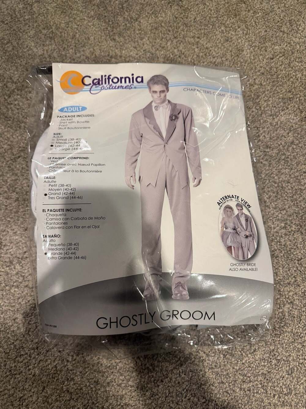 California Costumes Ghostly Groom Size Large